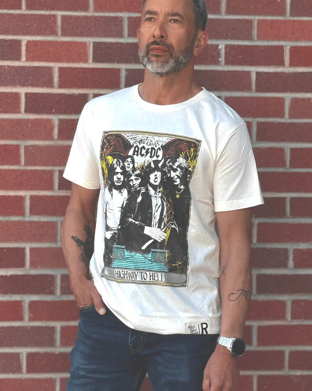 AC/DC Highway To Hell Photo White Tee