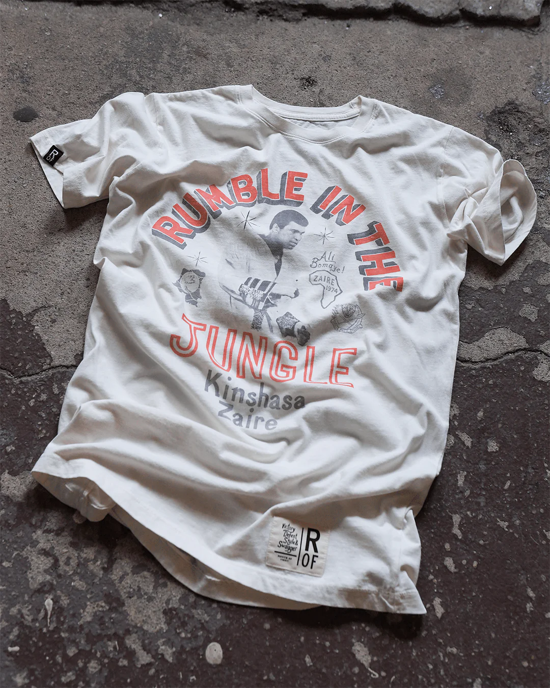 Ali Rumble Kinshasa Zaire White Tee