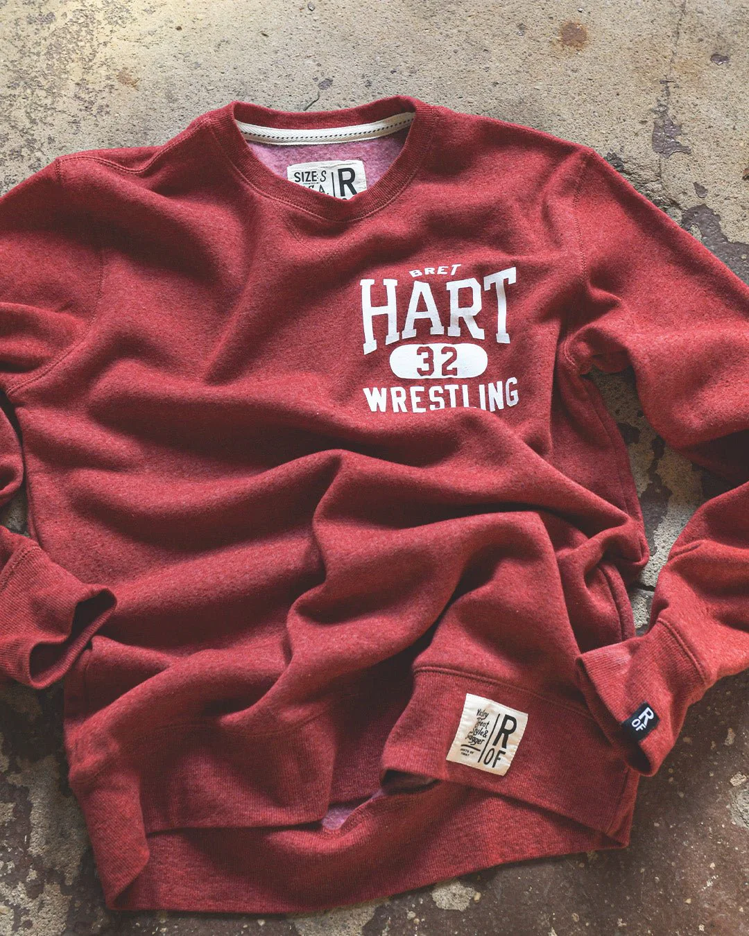Bret Hart 32-Time Champ Cardinal Sweatshirt