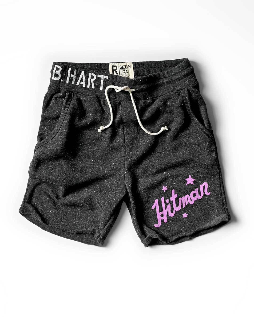 Bret Hart Hitman Black Shorts - Image 4