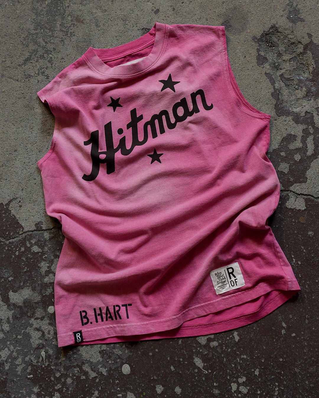 Bret Hart Hitman Pink Muscle Tee