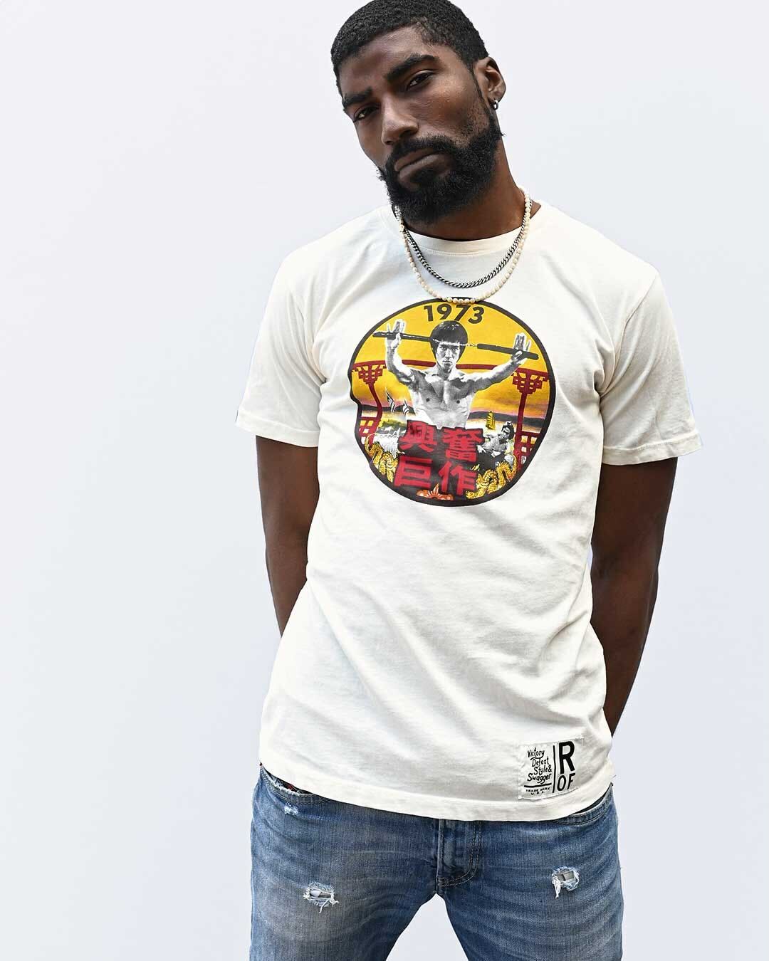 Bruce Lee Little Dragon 1973 White Tee