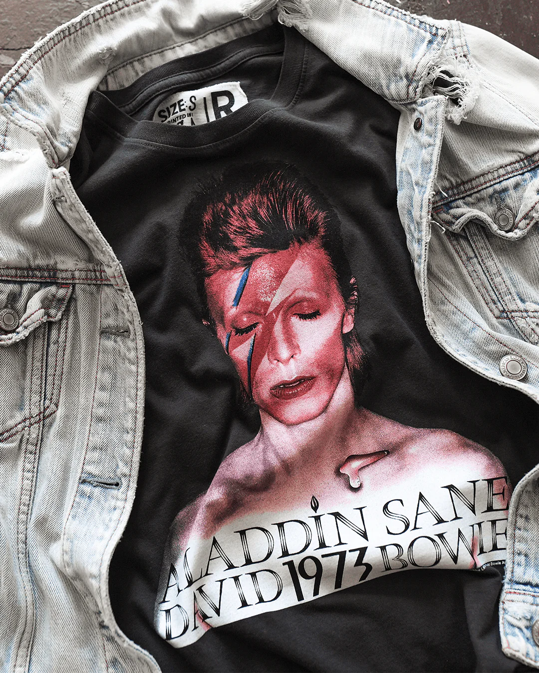 David Bowie Aladdin Sane '73 Black Tee