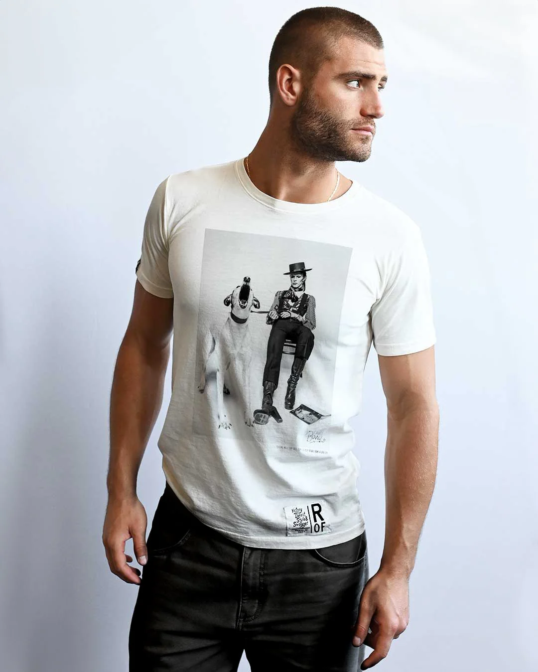 David Bowie Diamond Dogs Photo White Tee - Image 2
