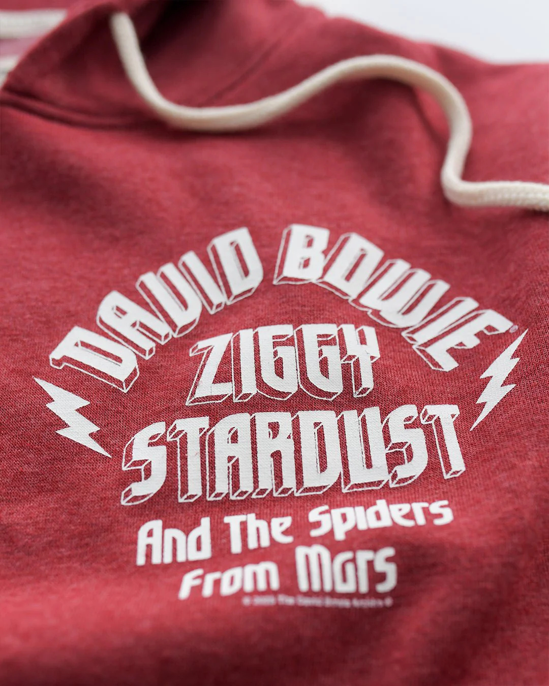 David Bowie Ziggy Stardust '72 Cardinal PO Hoody - Image 2