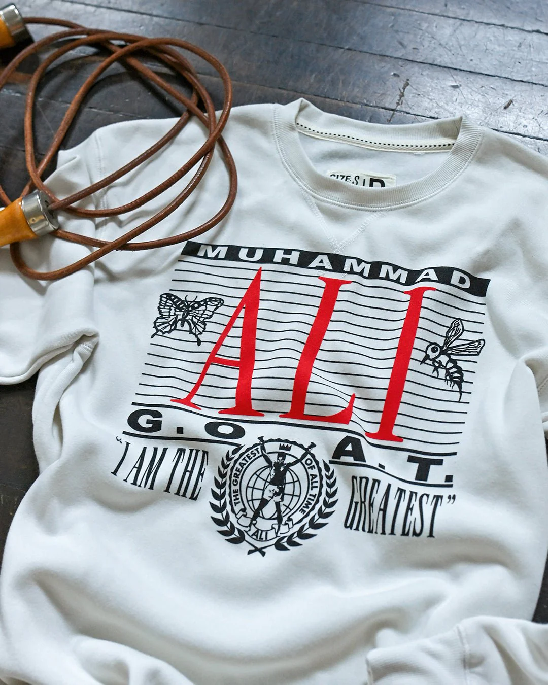 M. Ali GOAT White Sweatshirt