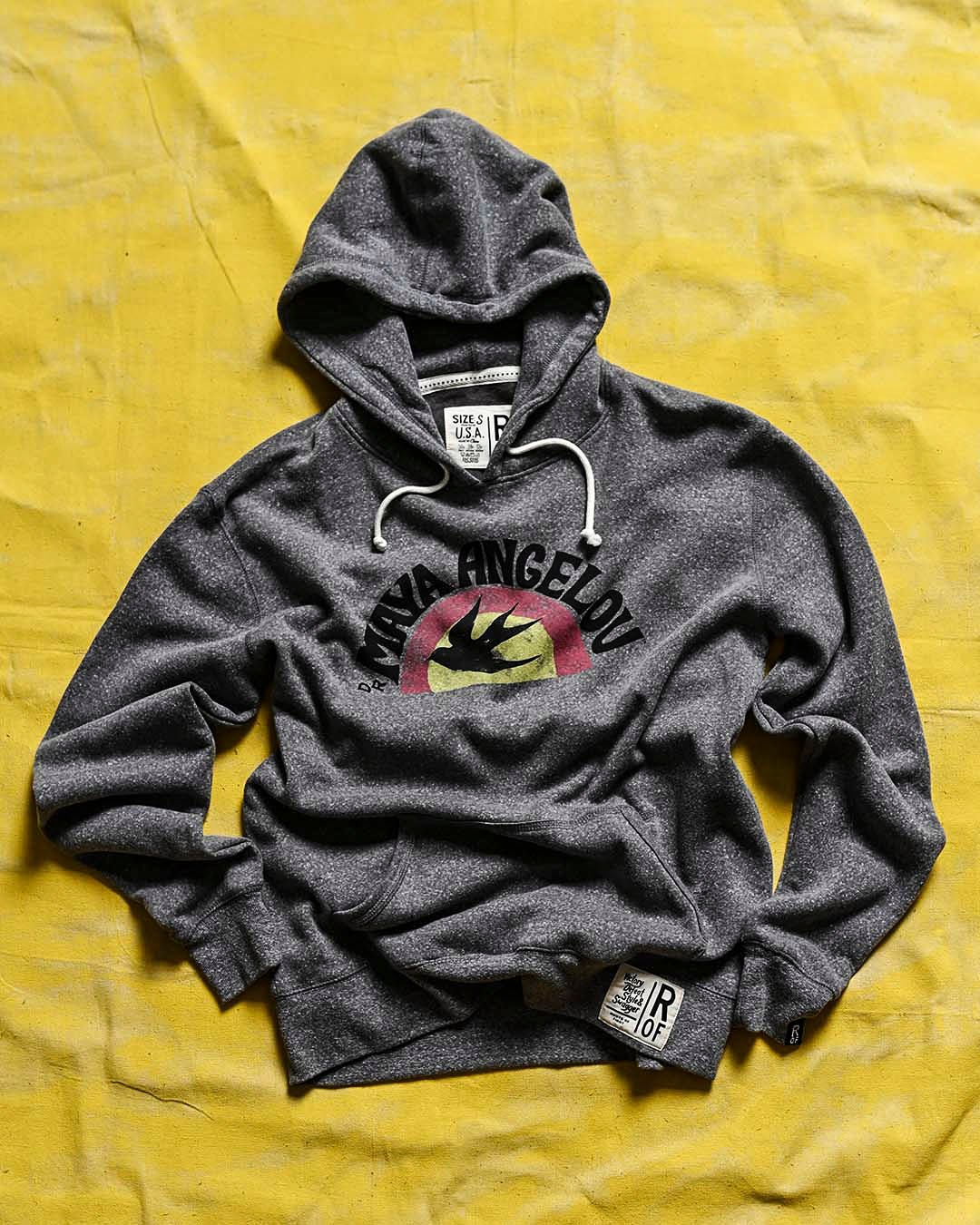 Maya Angelou Caged Bird Sings Grey PO Hoody
