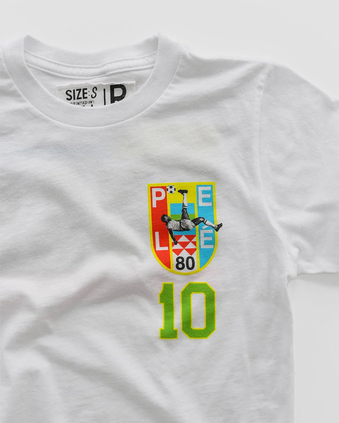 Pelé #10 Brasil White Kid's Tee - Image 2