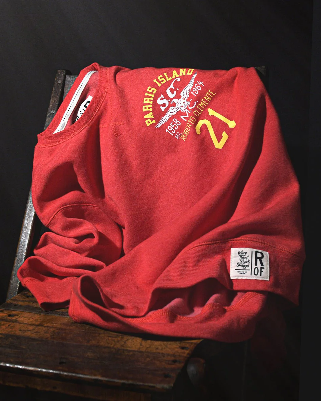 Roberto Clemente Parris Island Red Sweatshirt