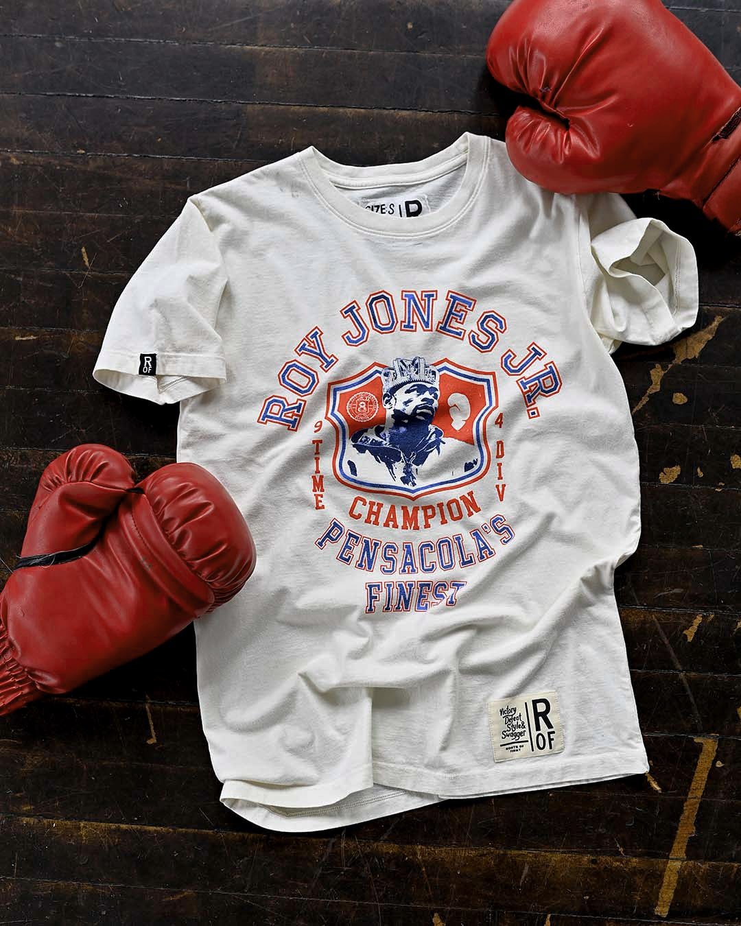 Roy Jones Jr. 9x Champ White Tee