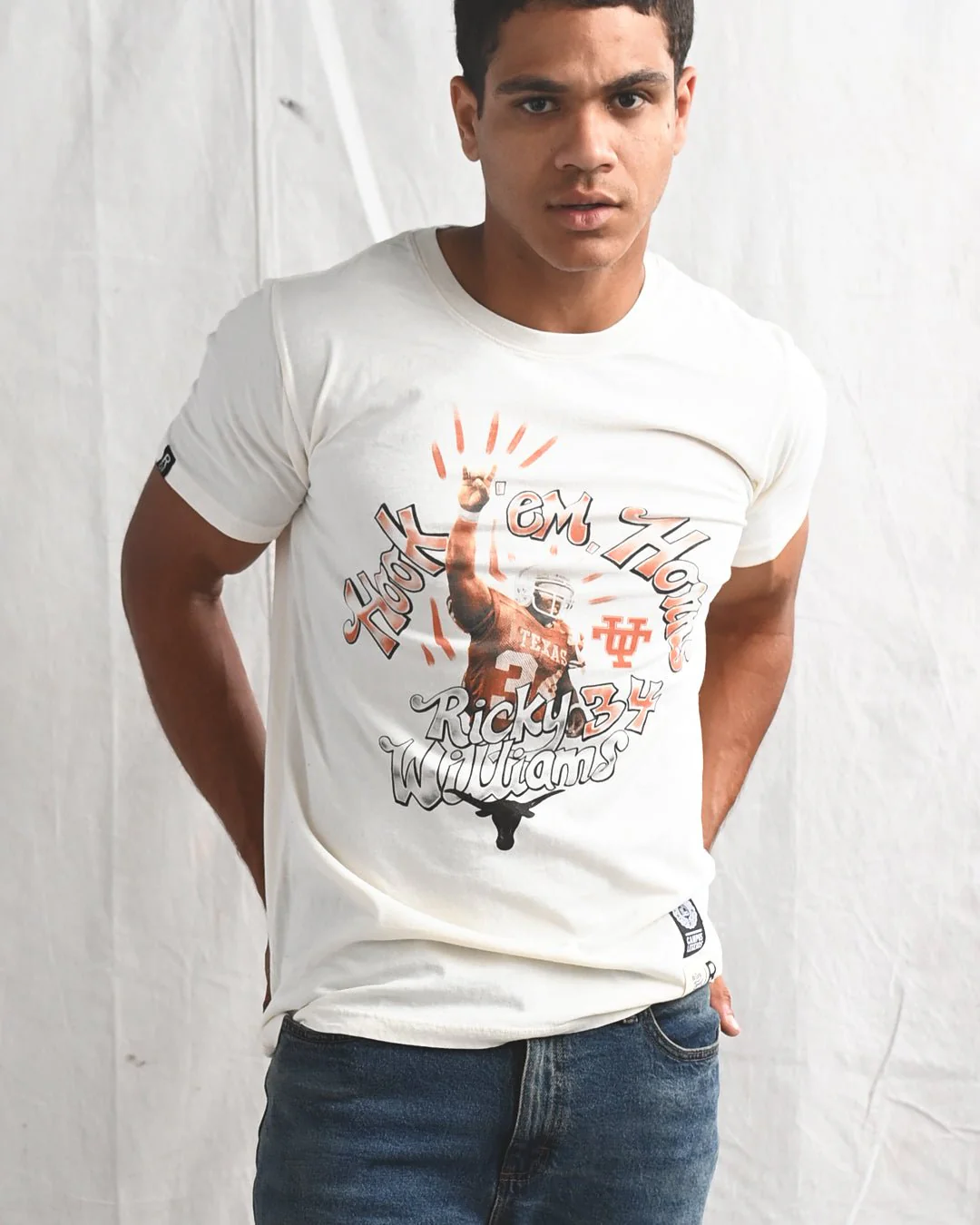 UT - Ricky Williams Horns Football White Tee